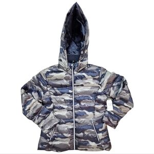 Women's Lightweight Puff Jacket Camo Removable Hood Size M 8-10 NEW!!